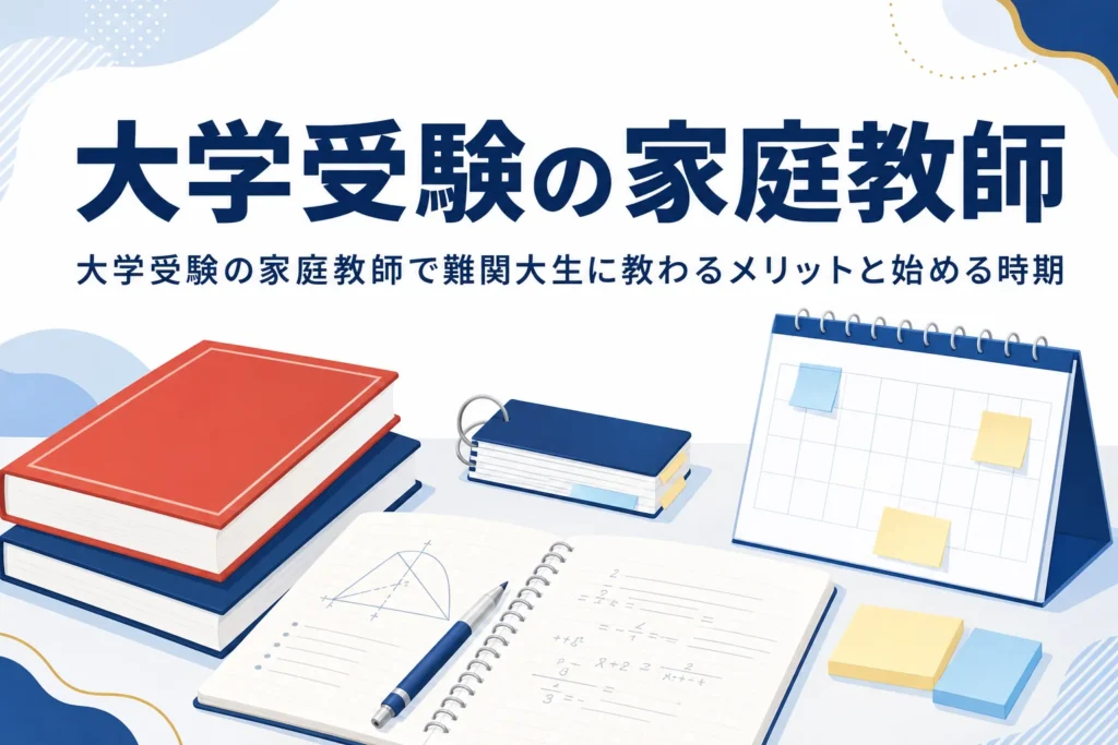 大学受験・高校受験で家庭教師をつけるメリットと始める時期を紹介する記事のアイキャッチ