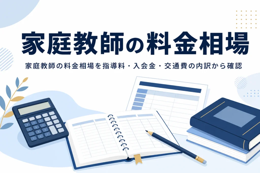 家庭教師の料金相場を指導料・入会金・交通費などの内訳から紹介する記事のアイキャッチ